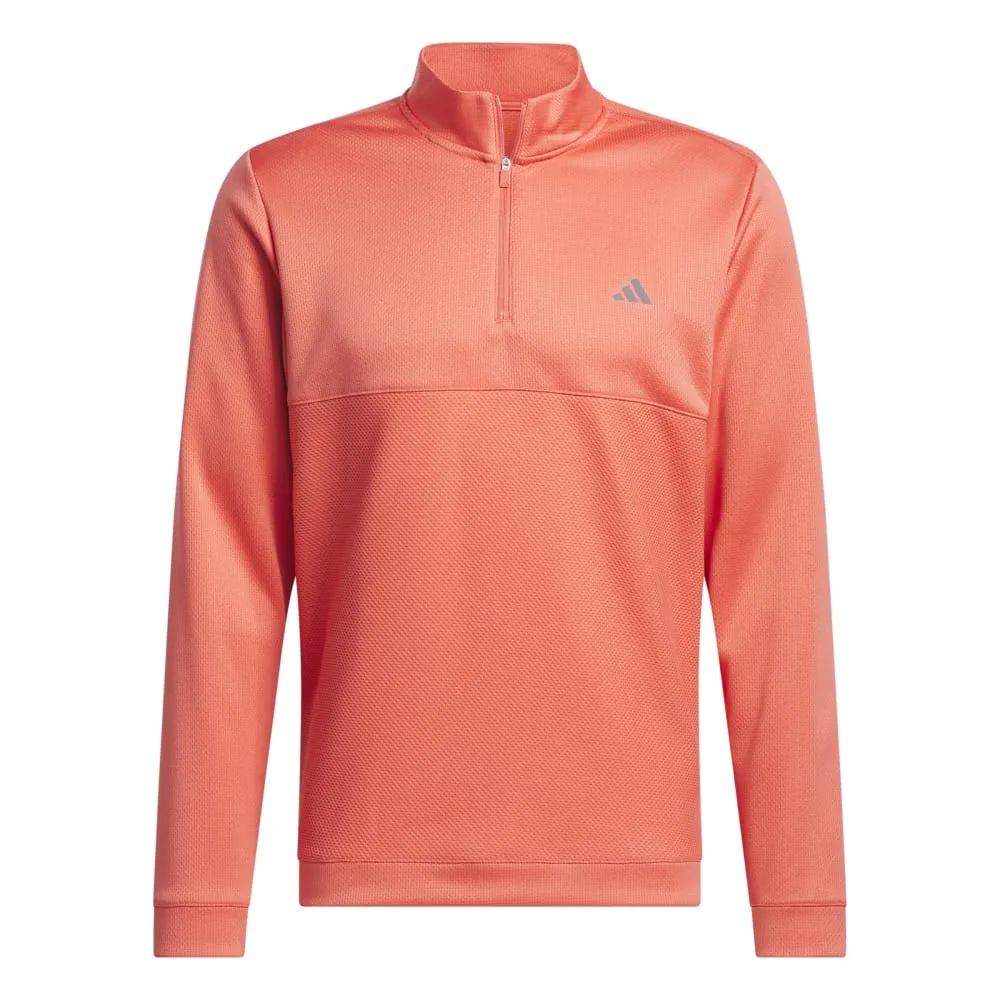 adidas Golf Textured 1/4 Zip Pullover Top IS8881