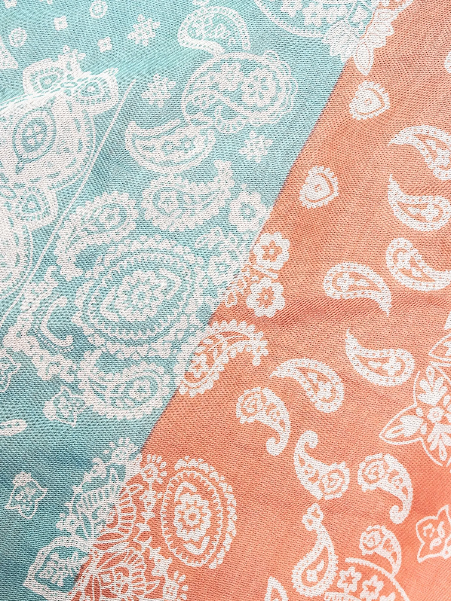 Bandana Silk Blend Scarf in Vintage Pastel