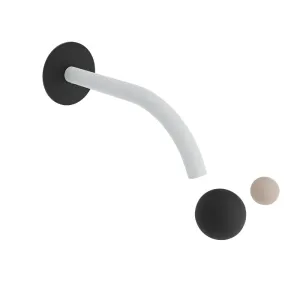 BARiL B35-8100-00L-CH-100 Wall-Mounted Lavatory Faucet Spout With Deck Mounted Handles