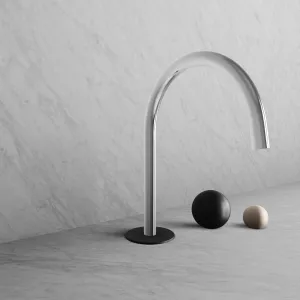 BARiL B35-8100-00L-CK-050 Wall-Mounted Lavatory Faucet Spout With Deck Mounted Handles