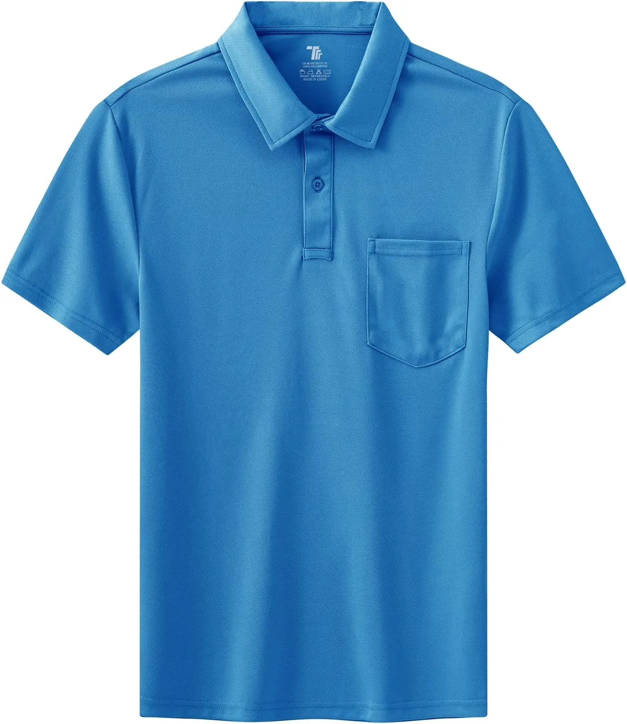 BASUDAM Men's Polo Shirts with Pocket Quick Dry Short Sleeve Active Performance