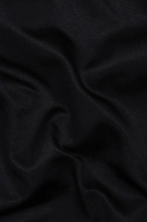 Black Silk Duchess Satin Fabric