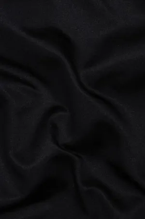 Black Silk Duchess Satin Fabric