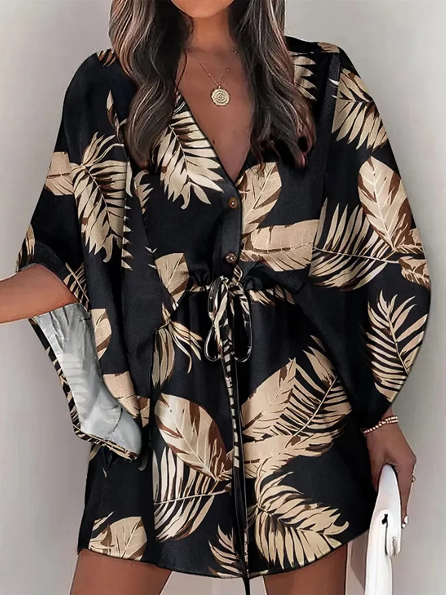Button-Front Mini Dress