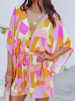 Button-Front Mini Dress