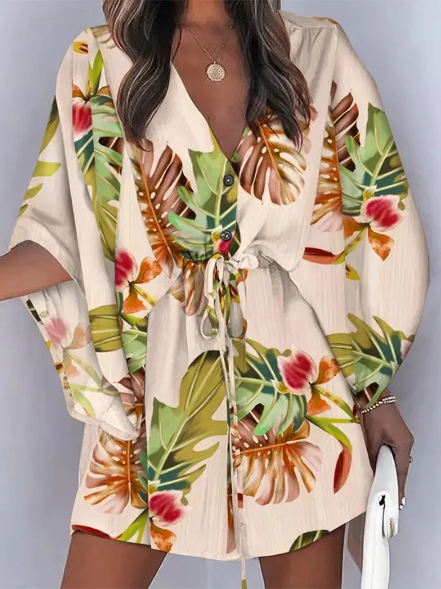 Button-Front Mini Dress