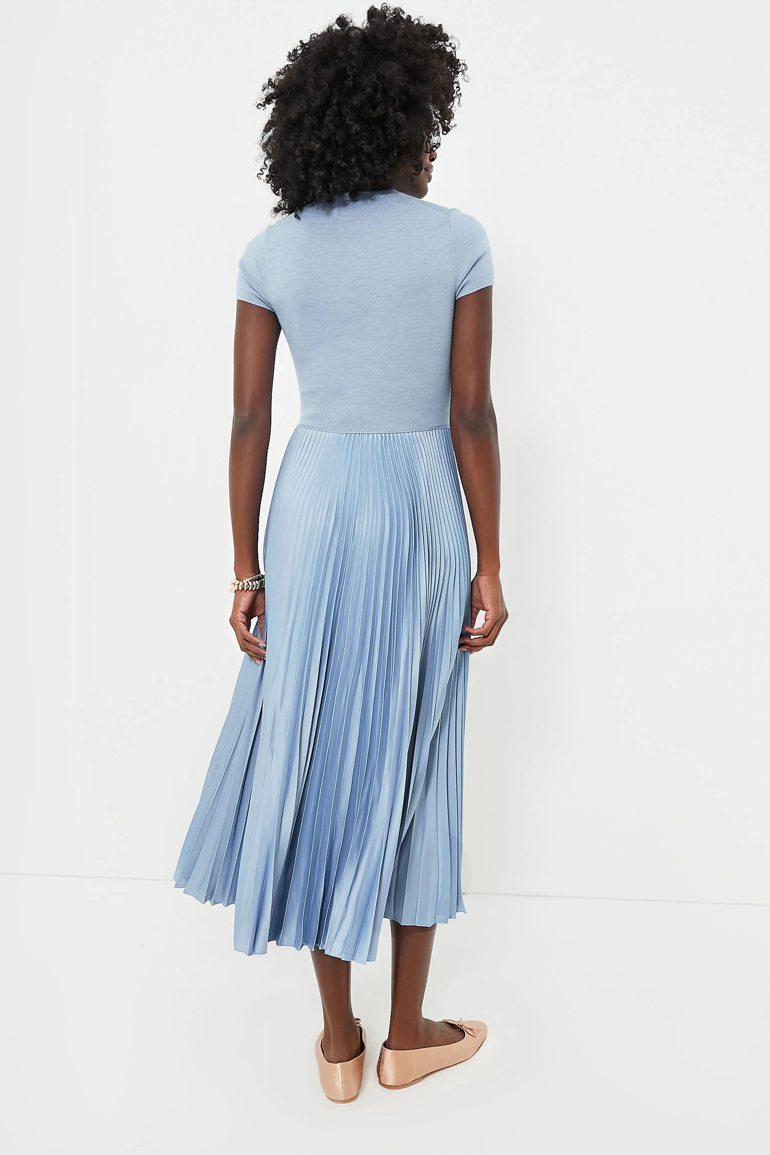 Chambray Blue Short Sleeve Gloria Day Dress