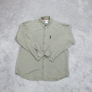 Columbia Sportswear Mens Button Down Shirt Long Sleeves Gray Green Size Large