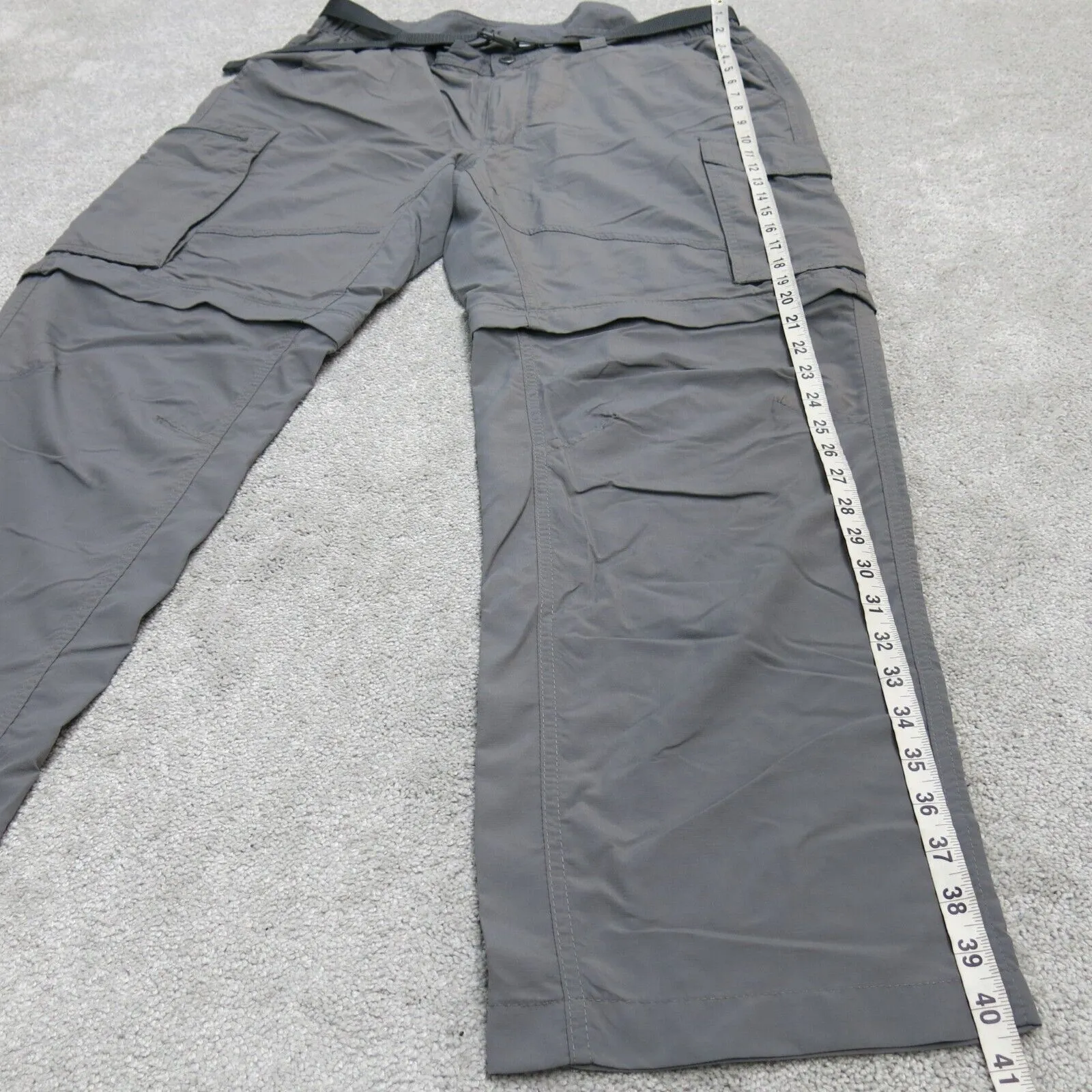 Columbia Sportswear Mens Cargo Pants Mid Rise Flat Front Gray Size W38xL30