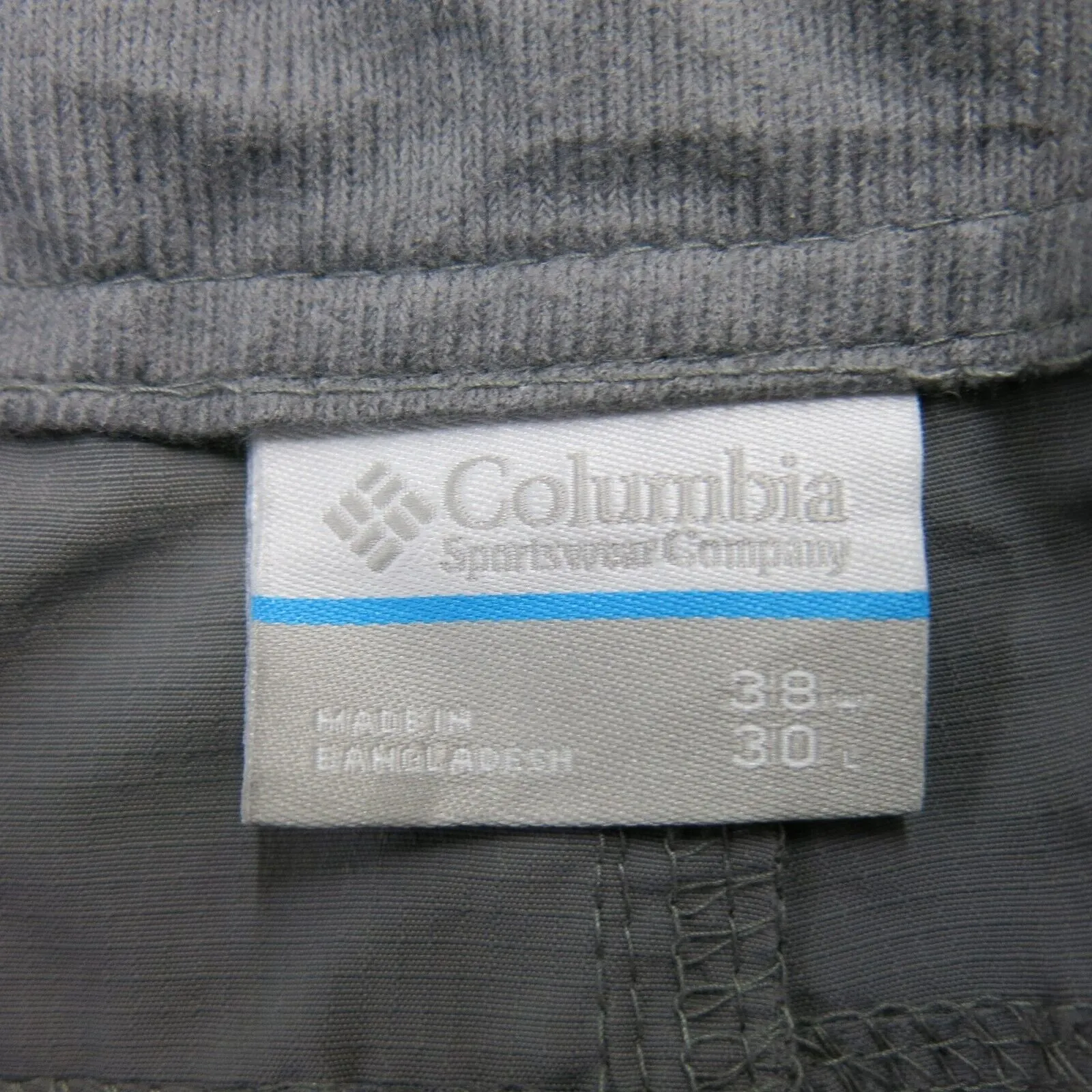 Columbia Sportswear Mens Cargo Pants Mid Rise Flat Front Gray Size W38xL30