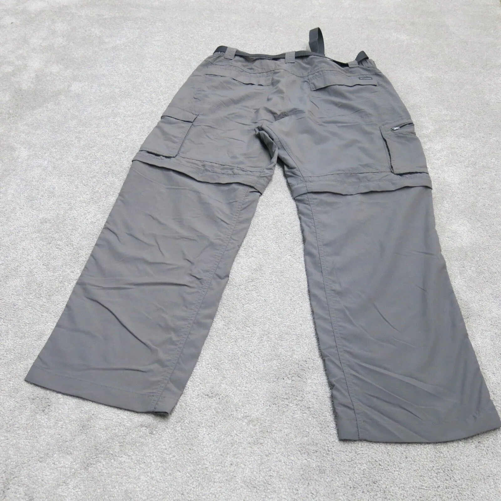 Columbia Sportswear Mens Cargo Pants Mid Rise Flat Front Gray Size W38xL30