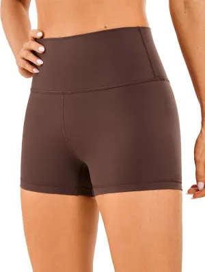 CRZ YOGA Women's Naked Feeling Biker Shorts - 3 Inches High Waisted Yoga Workout Running Spandex