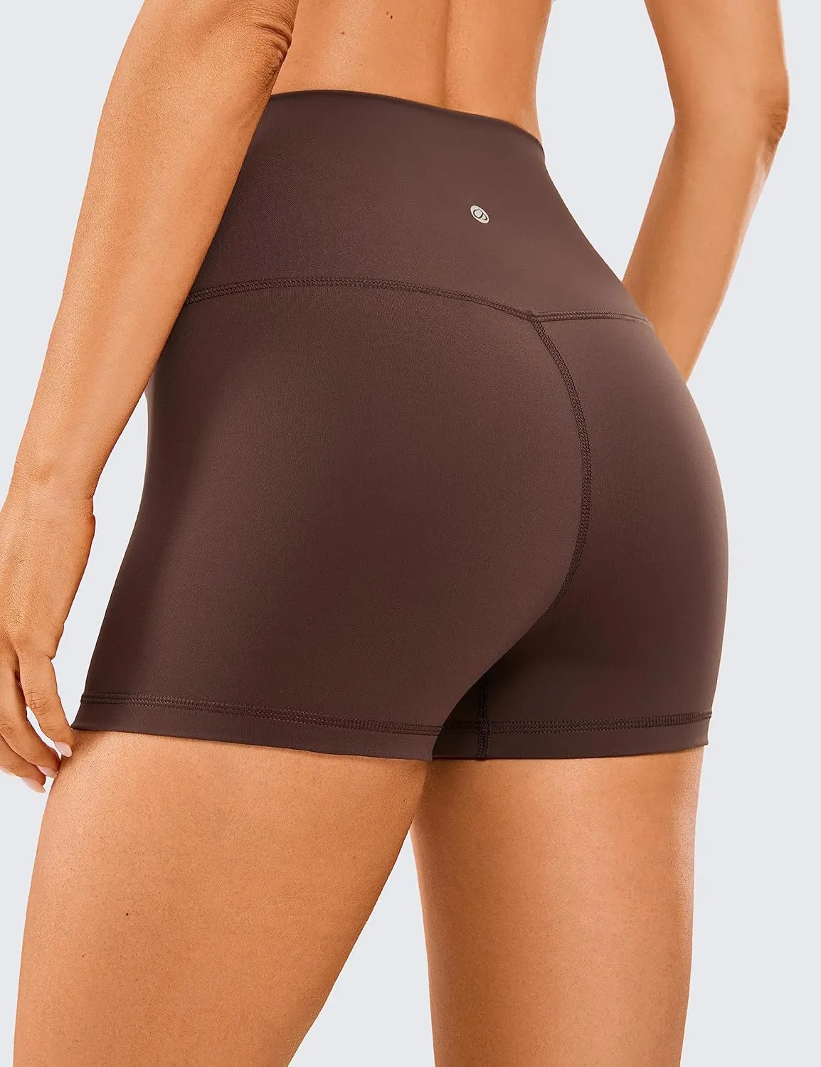 CRZ YOGA Women's Naked Feeling Biker Shorts - 3 Inches High Waisted Yoga Workout Running Spandex
