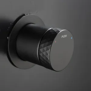 DAX Round Shower Valve with 1 Functions Matte Black Finish (DAX-13565-BL)