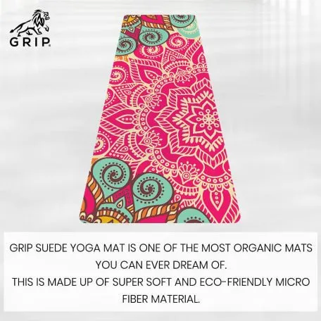 Grip Suede Yoga Mats 24 Inches X 72 Inches, 7MM Thickness, Suede Yoga Mats For Men & Women.