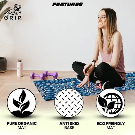 Grip Suede Yoga Mats 24 Inches X 72 Inches, 7MM Thickness, Suede Yoga Mats For Men & Women.
