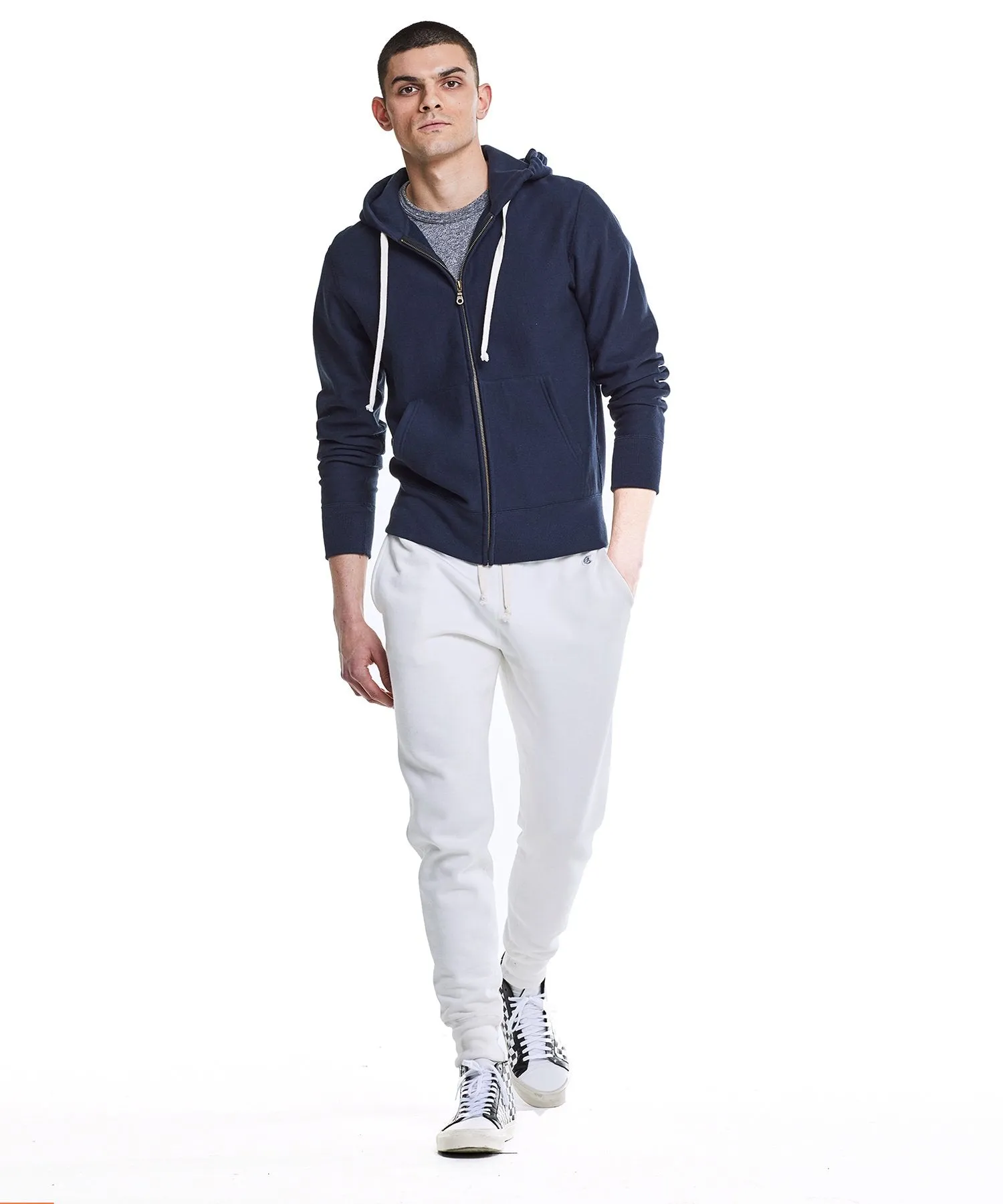 Heavyweight Full Zip Hoodie in Navy