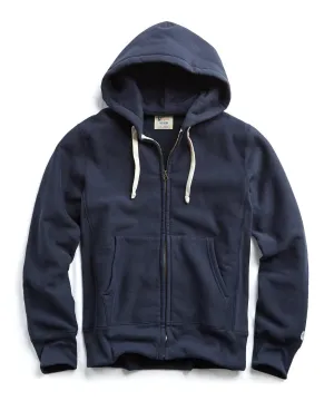 Heavyweight Full Zip Hoodie in Navy