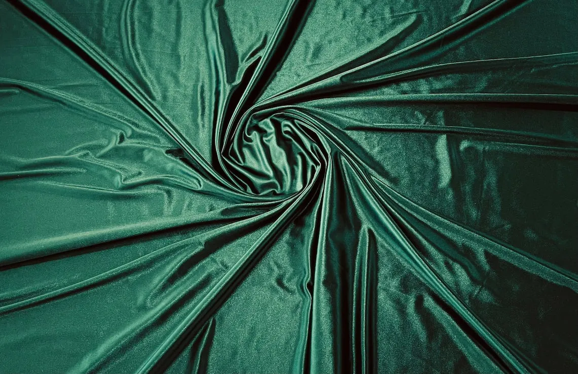 Luxury Spandex Shiny Polyester Fabric - 80% Polyester / 20% Spandex Stretch Fabric By Yard