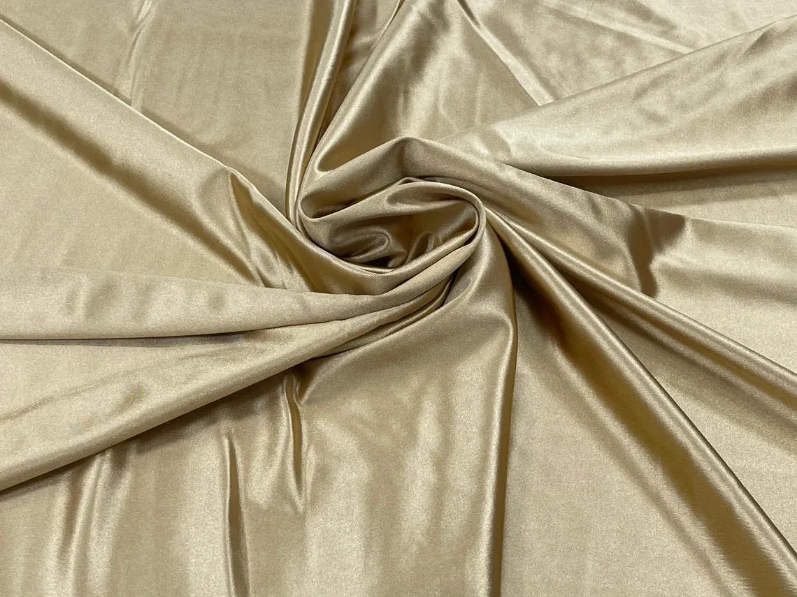 Luxury Spandex Shiny Polyester Fabric - 80% Polyester / 20% Spandex Stretch Fabric By Yard