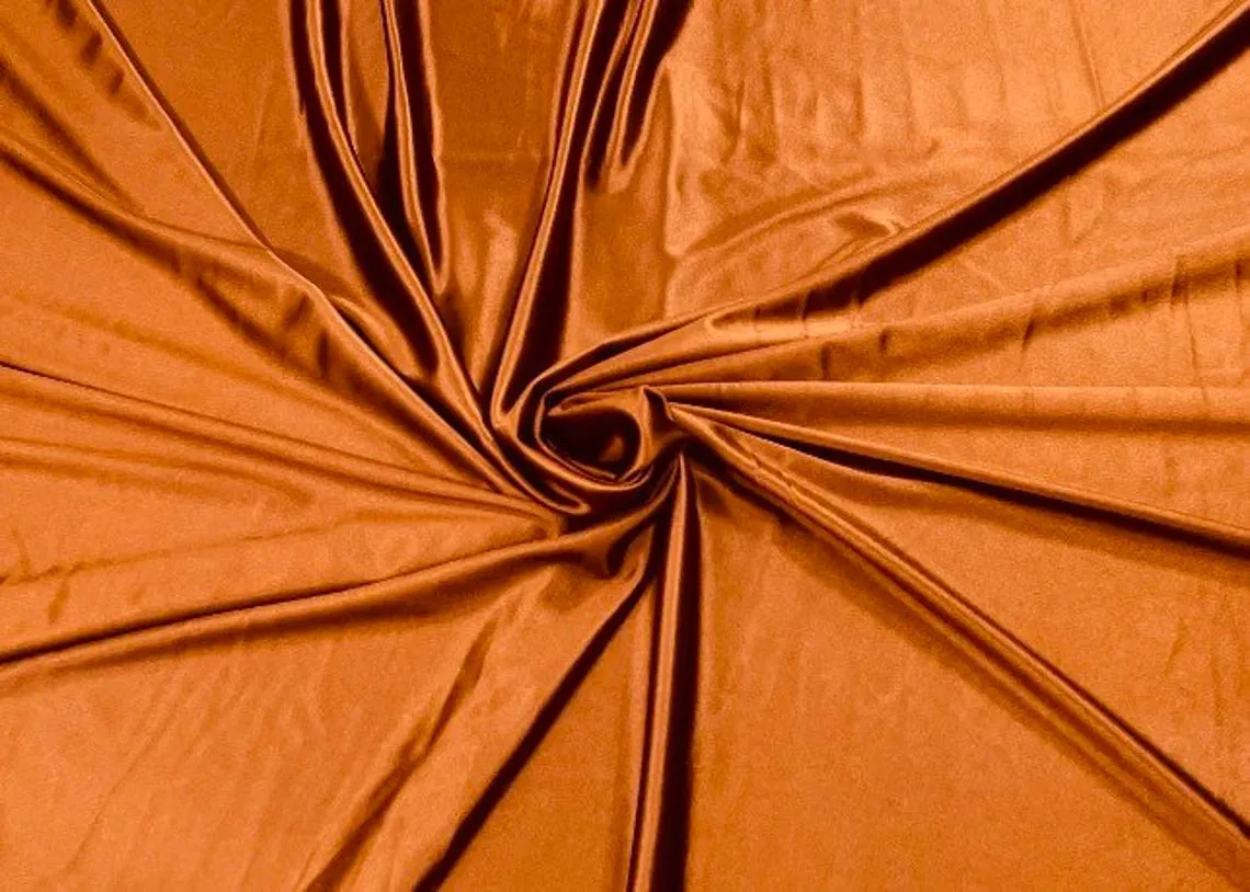 Luxury Spandex Shiny Polyester Fabric - 80% Polyester / 20% Spandex Stretch Fabric By Yard