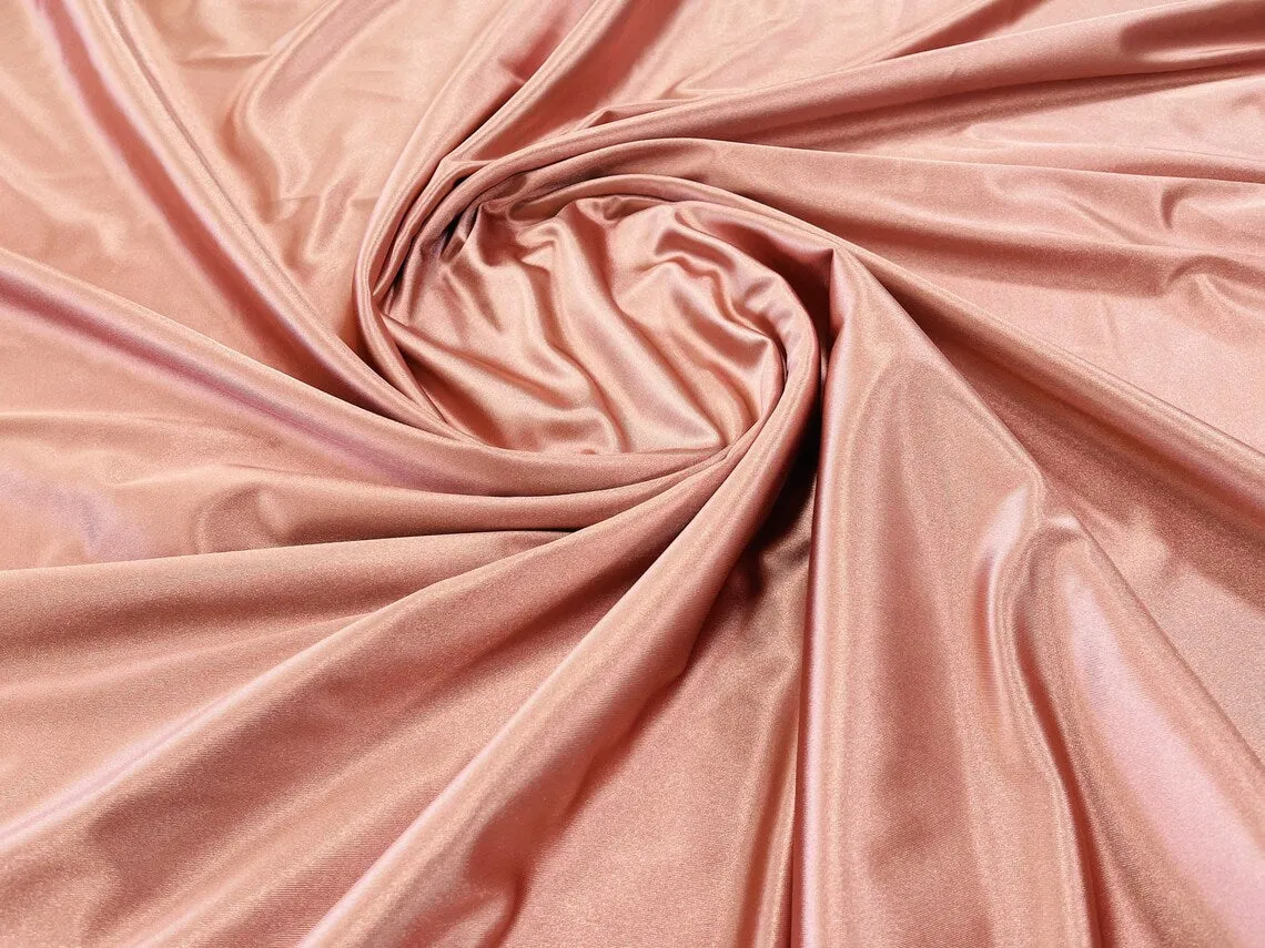 Luxury Spandex Shiny Polyester Fabric - 80% Polyester / 20% Spandex Stretch Fabric By Yard