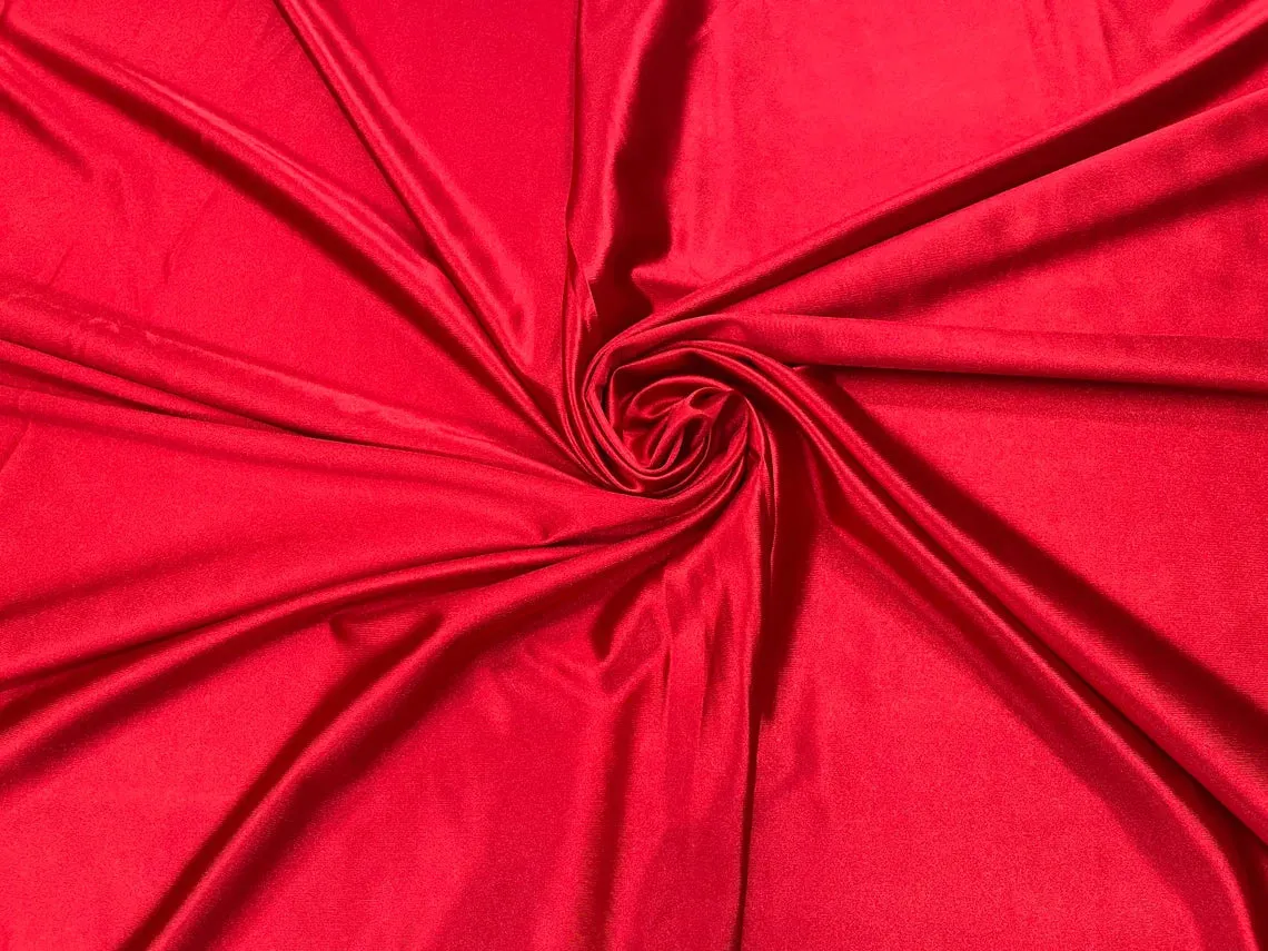 Luxury Spandex Shiny Polyester Fabric - 80% Polyester / 20% Spandex Stretch Fabric By Yard