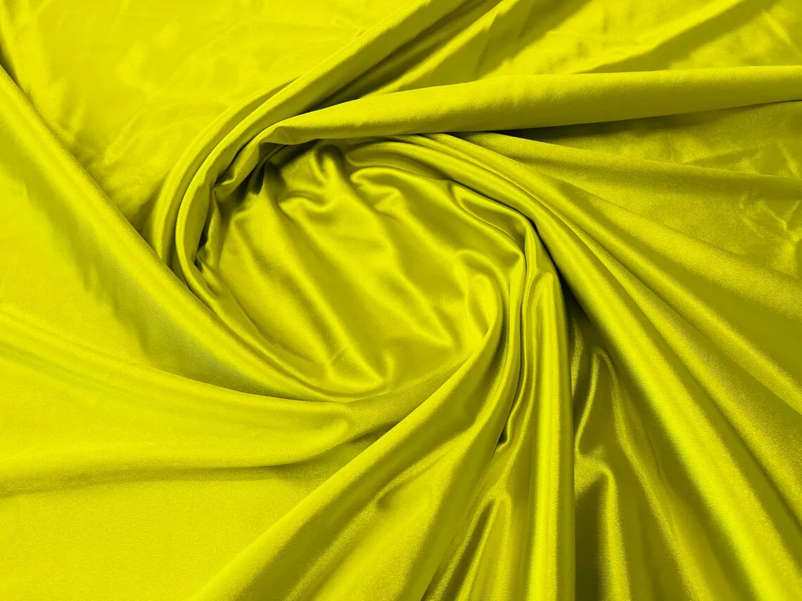 Luxury Spandex Shiny Polyester Fabric - 80% Polyester / 20% Spandex Stretch Fabric By Yard