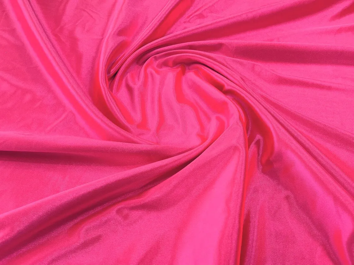Luxury Spandex Shiny Polyester Fabric - 80% Polyester / 20% Spandex Stretch Fabric By Yard