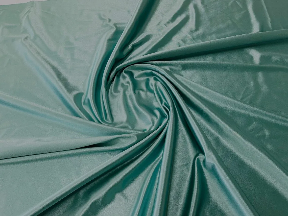 Luxury Spandex Shiny Polyester Fabric - 80% Polyester / 20% Spandex Stretch Fabric By Yard