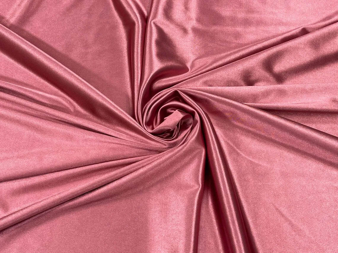 Luxury Spandex Shiny Polyester Fabric - 80% Polyester / 20% Spandex Stretch Fabric By Yard