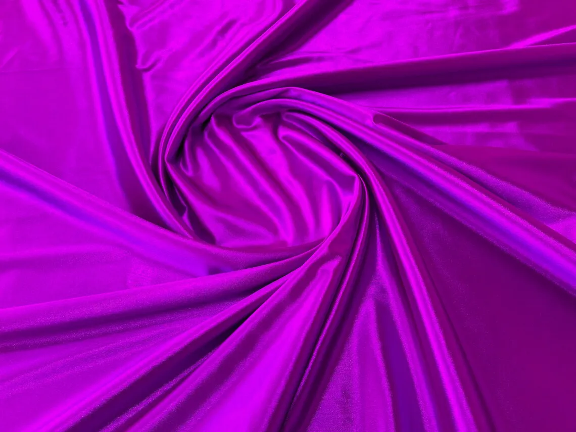 Luxury Spandex Shiny Polyester Fabric - 80% Polyester / 20% Spandex Stretch Fabric By Yard