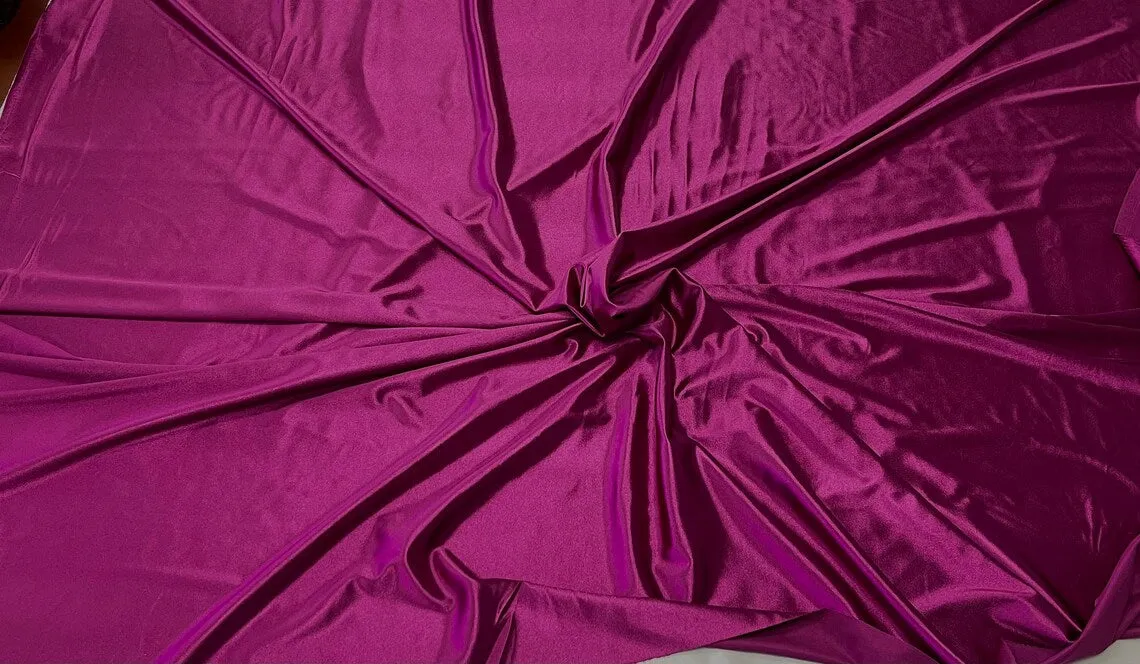 Luxury Spandex Shiny Polyester Fabric - 80% Polyester / 20% Spandex Stretch Fabric By Yard