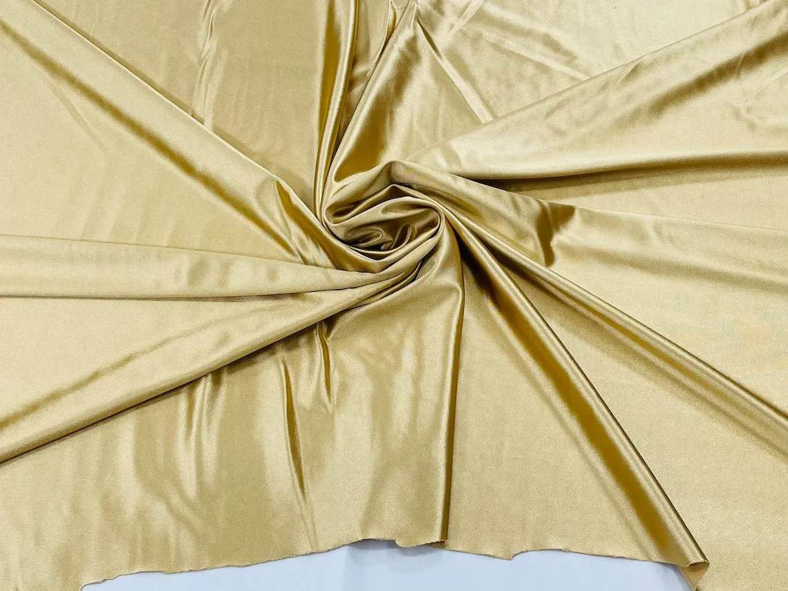 Luxury Spandex Shiny Polyester Fabric - 80% Polyester / 20% Spandex Stretch Fabric By Yard