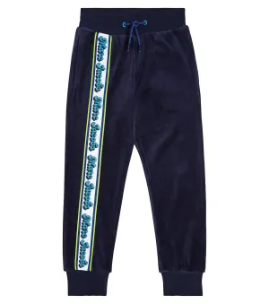 Marc Jacobs Velvet Logo Sweatpants, Blue
