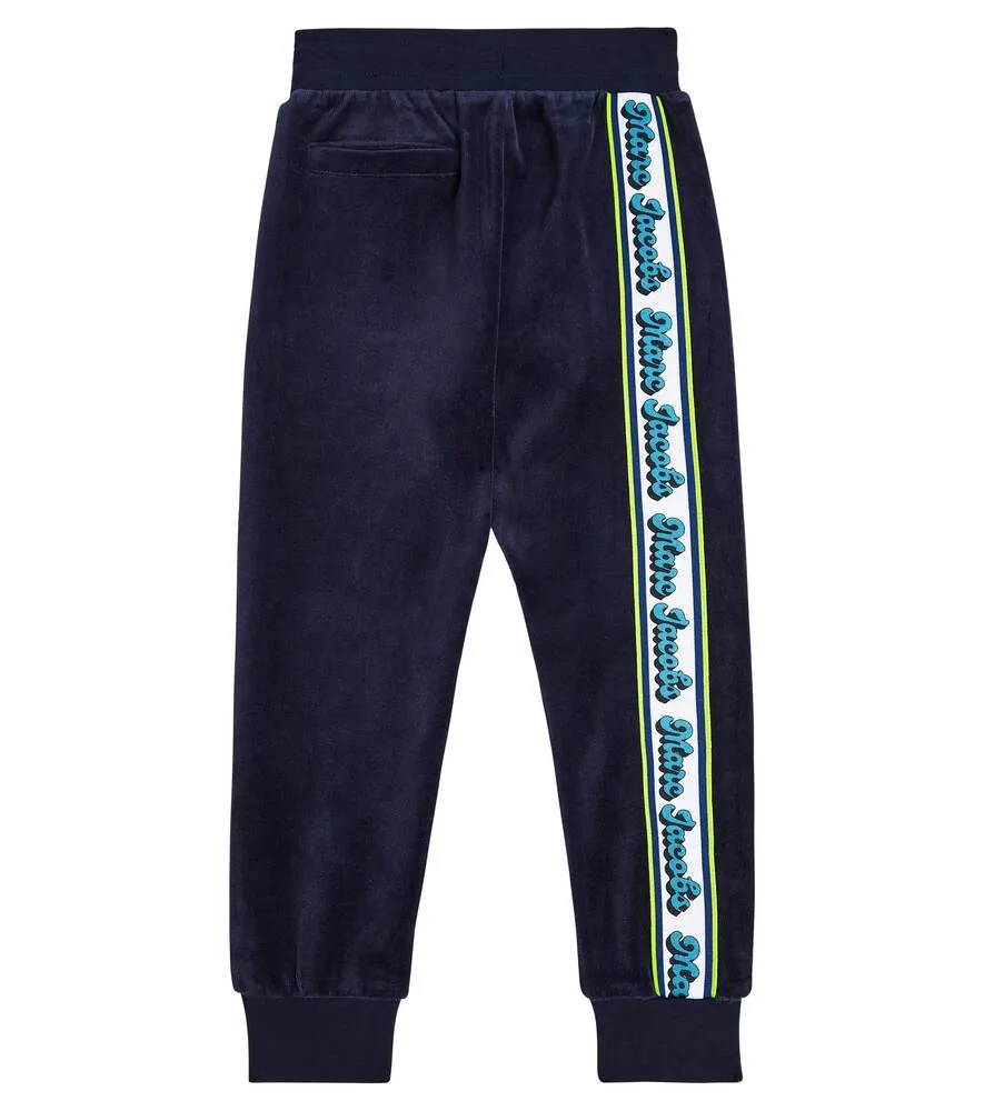 Marc Jacobs Velvet Logo Sweatpants, Blue