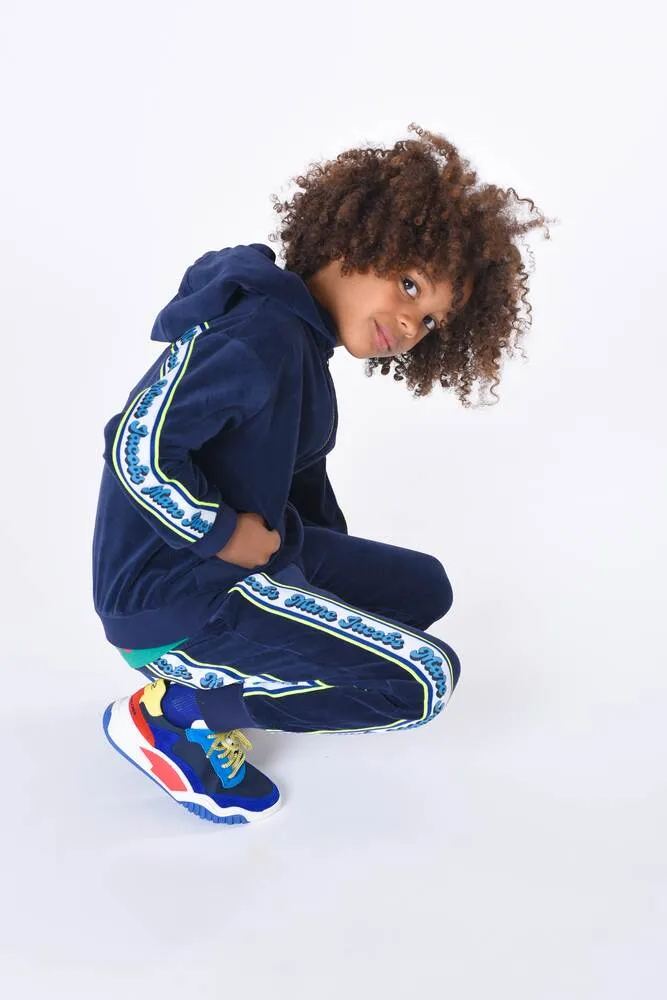 Marc Jacobs Velvet Logo Sweatpants, Blue