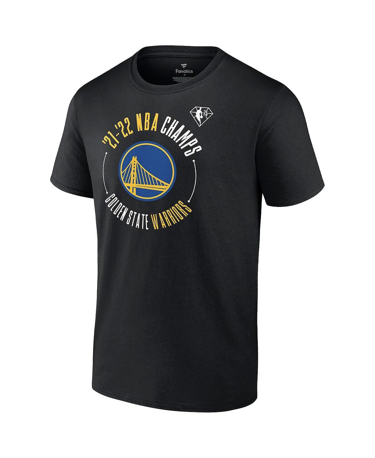 Men's branded black t-shirt golden state warriors 2022 nba finals champions drive list roster Fanatics black