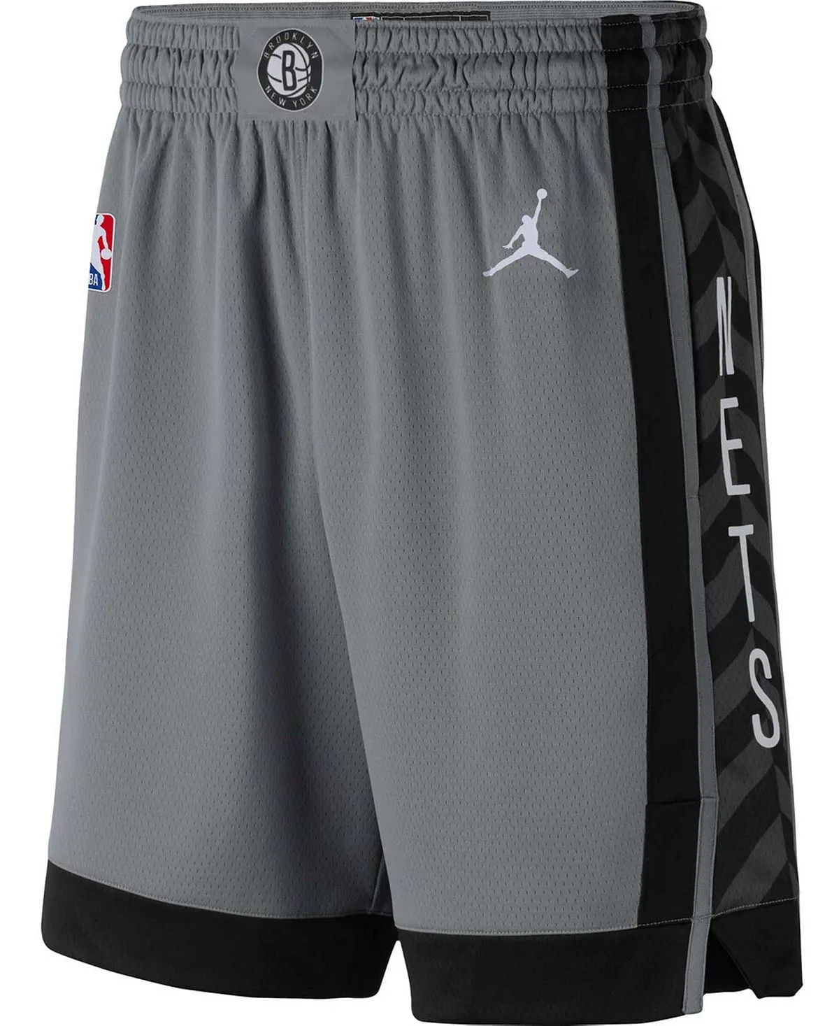 Men's charcoal black brooklyn nets 2020/21 association edition performance swingman Jordan shorts, multi