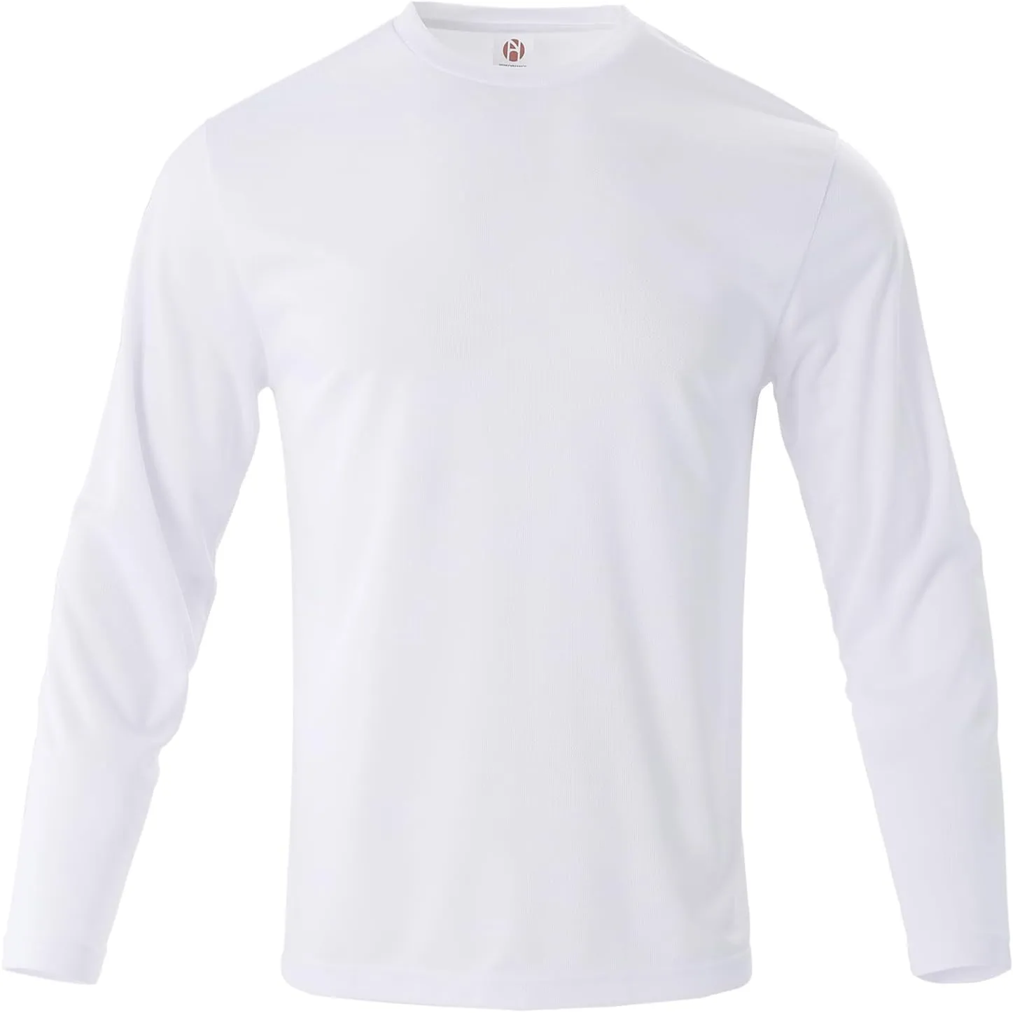 Mens Long Sleeve Shirts Quick Dry Crew Neck Sun Protection Gym Workout Athletic T-Shirt