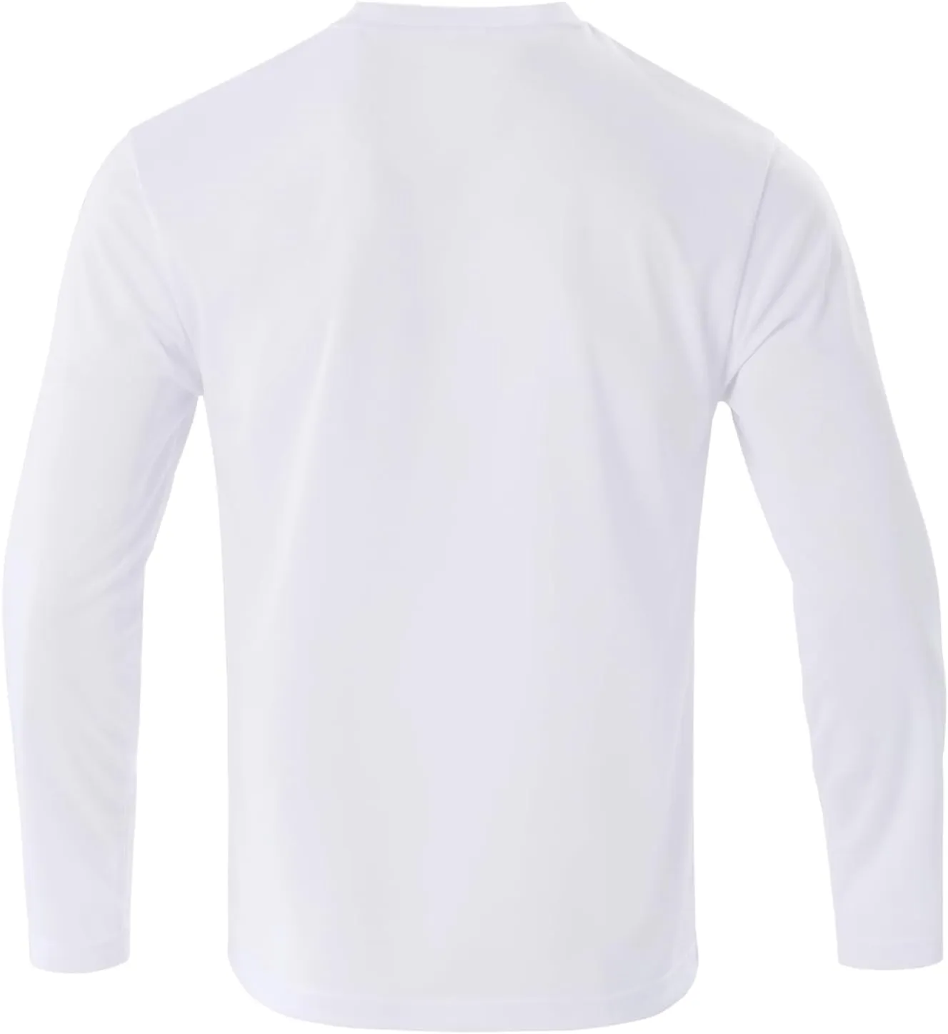 Mens Long Sleeve Shirts Quick Dry Crew Neck Sun Protection Gym Workout Athletic T-Shirt