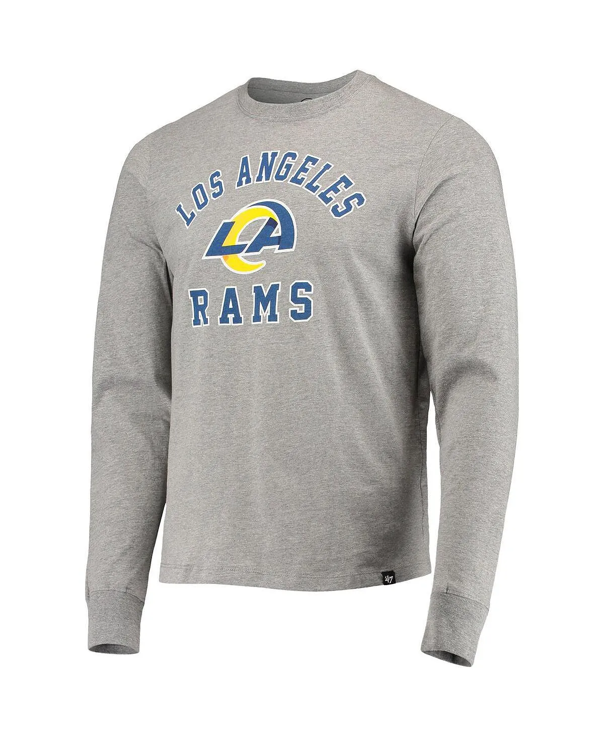 Men's los angeles rams arch super rival long sleeve tee in heather gray '47 Brand , multi