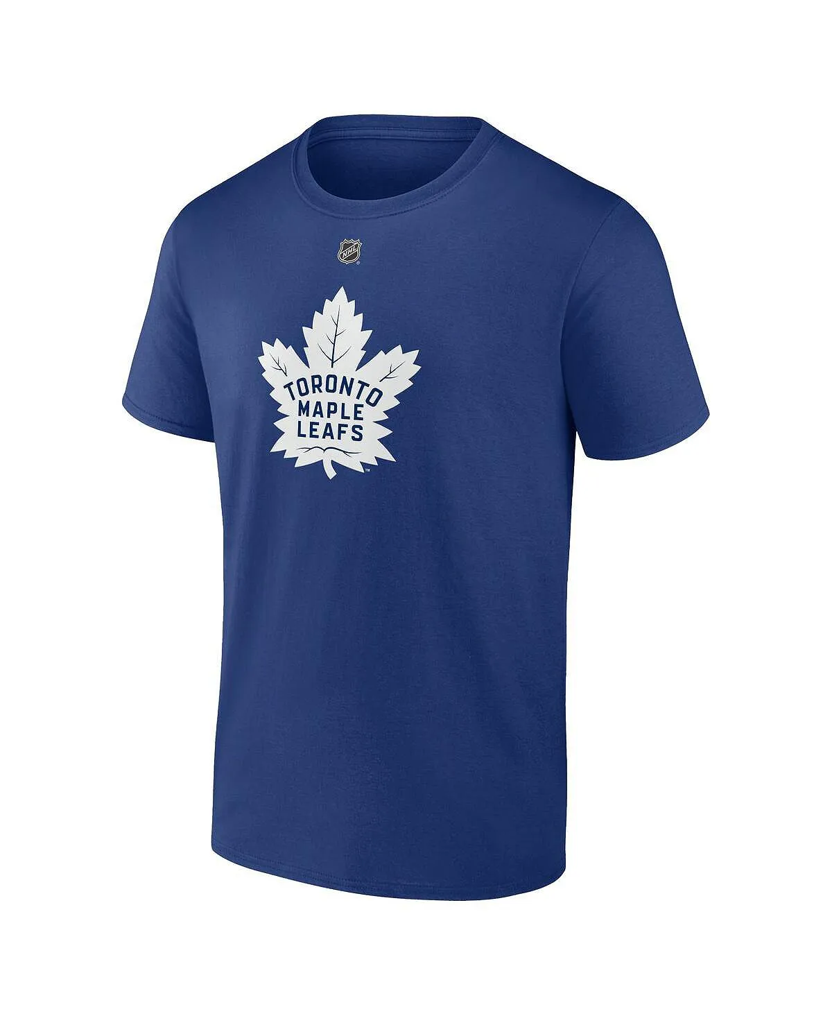 Men's T-shirt mark giordano blue with toronto maple leaves authentic stack name & number Fanatics, blue