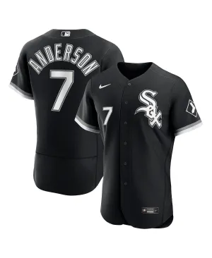 Men's T-shirt tim anderson black chicago white sox alternative authentic player jersey Nike, black