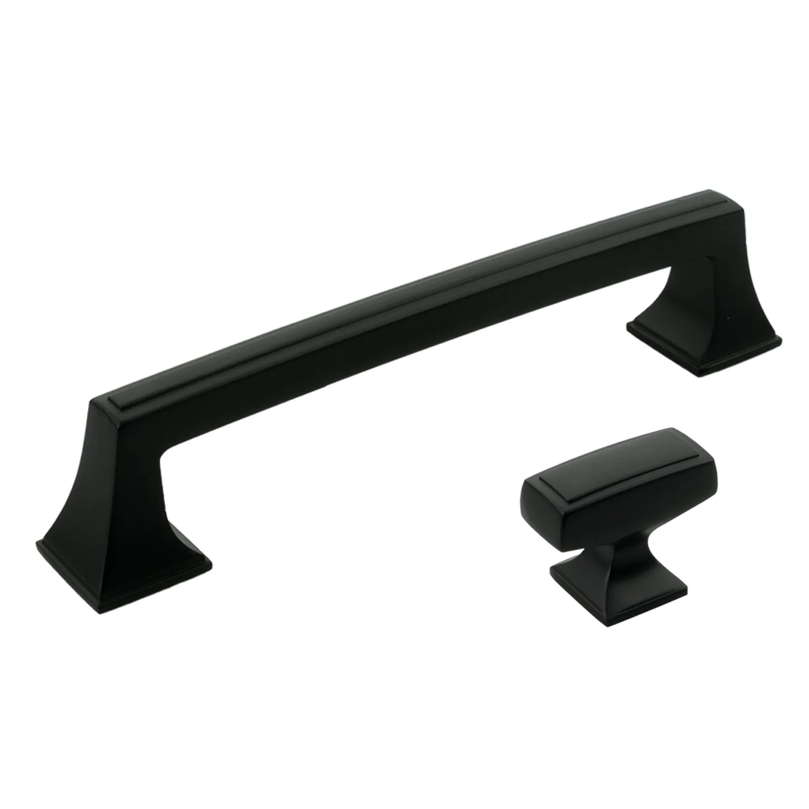 MH1659 Solid Matte Black Cabinet Pulls Handles