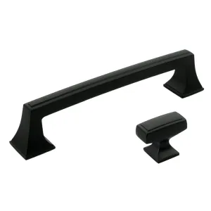 MH1659 Solid Matte Black Cabinet Pulls Handles