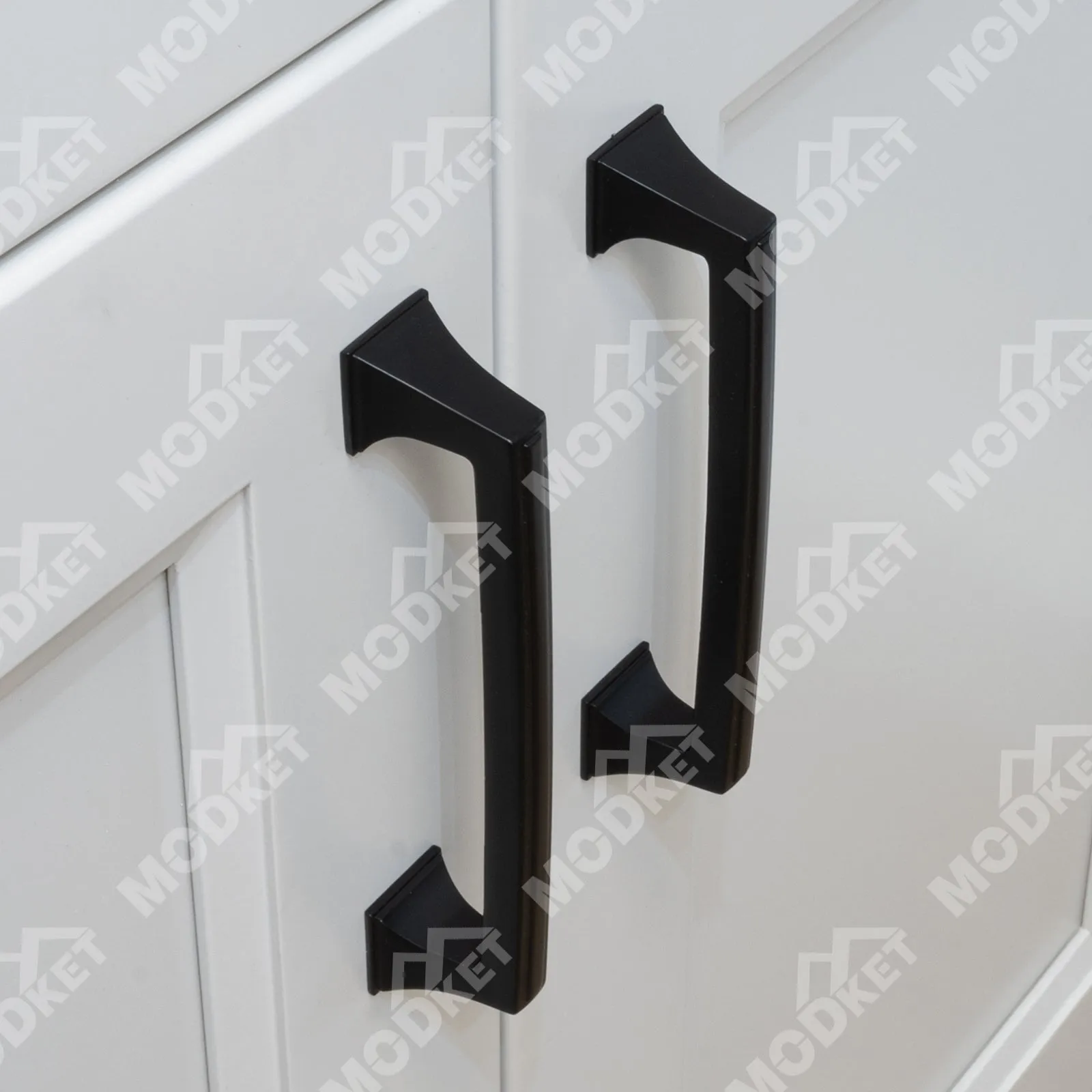 MH1659 Solid Matte Black Cabinet Pulls Handles