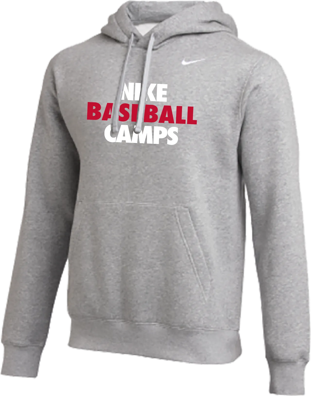 Nike Baseball Camps Club Fleece Pullover Hoodie - Heather Grey