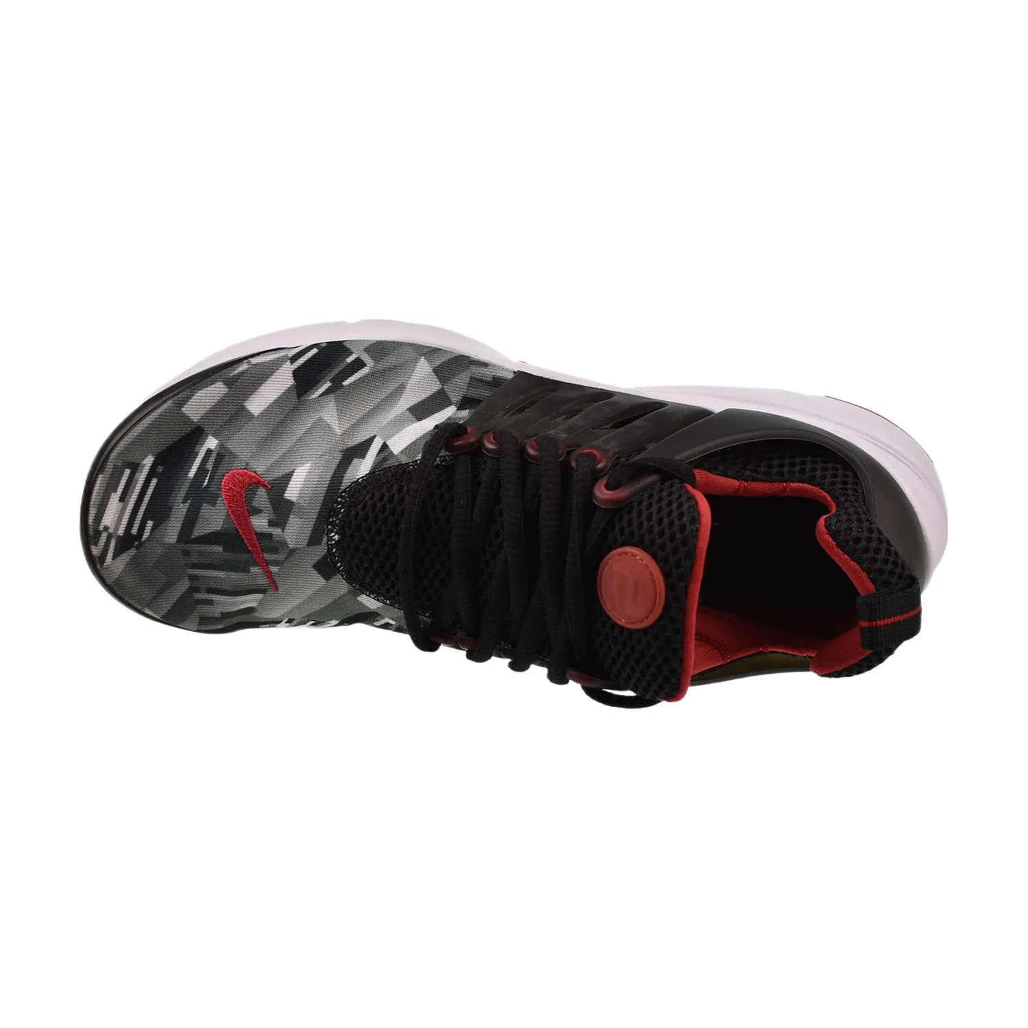 Nike Presto Print (GS) Big Kids' Shoes Black-Gym Red-Wolf Grey