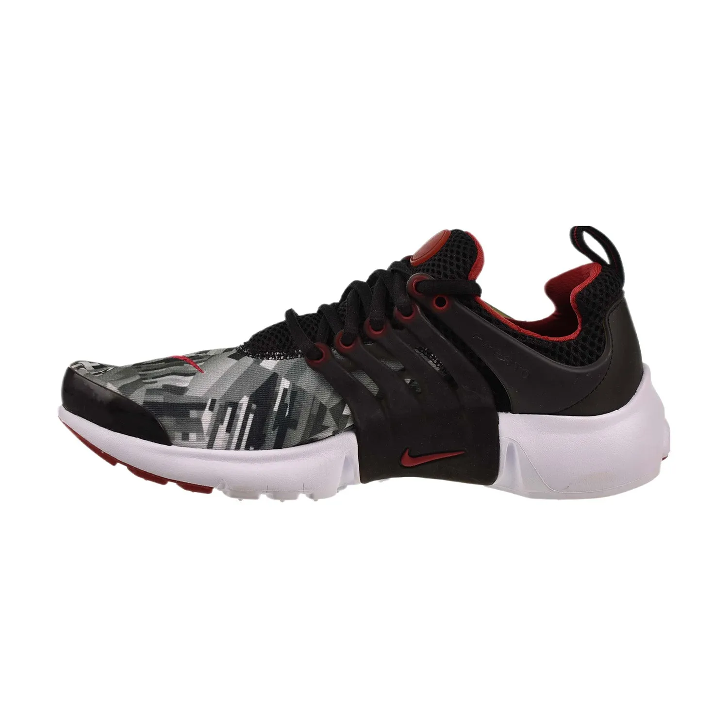 Nike Presto Print (GS) Big Kids' Shoes Black-Gym Red-Wolf Grey